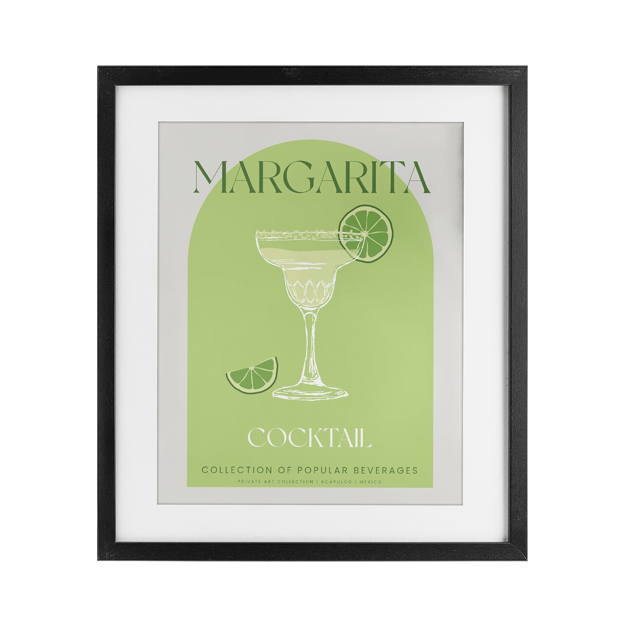 Stupell Industries Stylish Retro Margarita Framed Print Under Glass, design by Lil' Rue